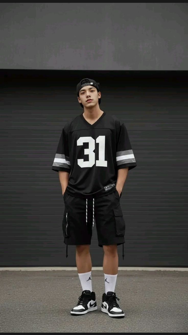 Black Jersey Set