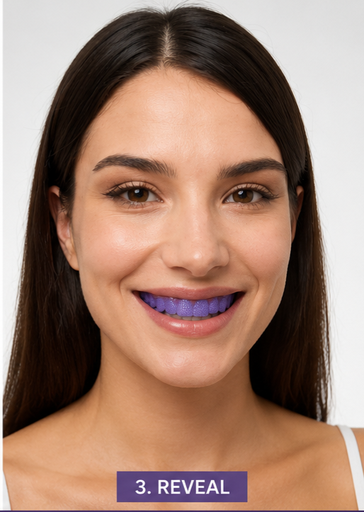Purple whitening strips 